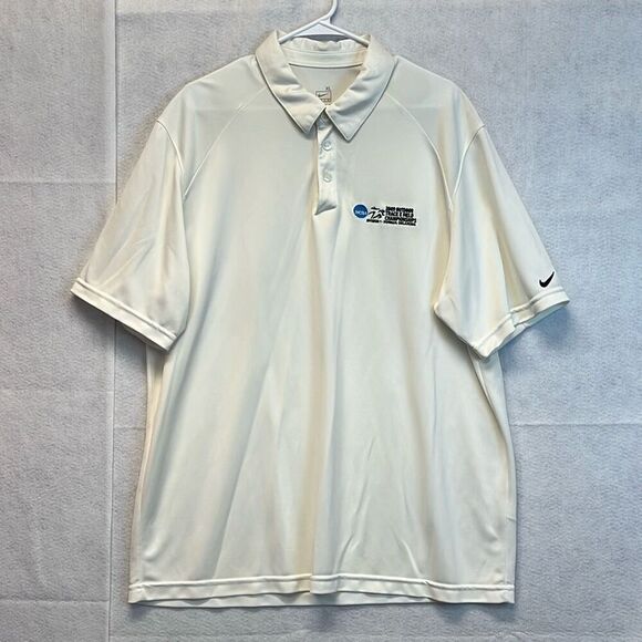 NIKE Shirt Men's XL White NCAA Track & Field Championship Polo Short Sleeve - Picture 1 of 15